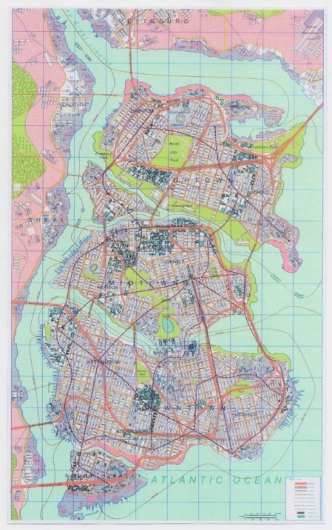 1:6 scale “Batman” Movie Large Map of Gotham City | ONE SIXTH SCALE KING!