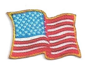 1:6 scale “Rambo: First Blood” Movie Waving US Flag Patch